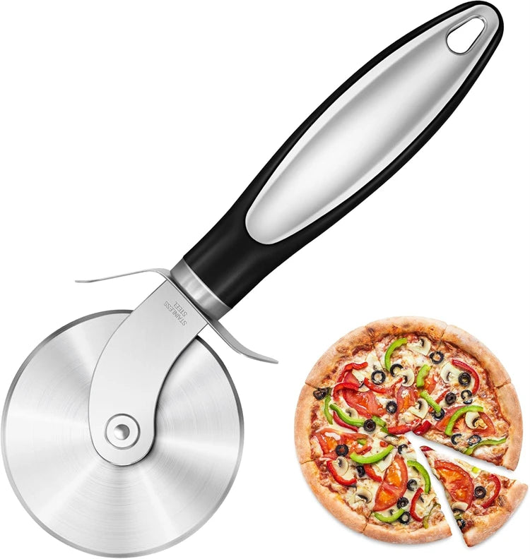 Premium Pizza Cutter Stainless Steel Pizza Cutter Wheel Super Sharp Pizza Slicer with Non-Slip Handle Kitchen Gadgets JT542