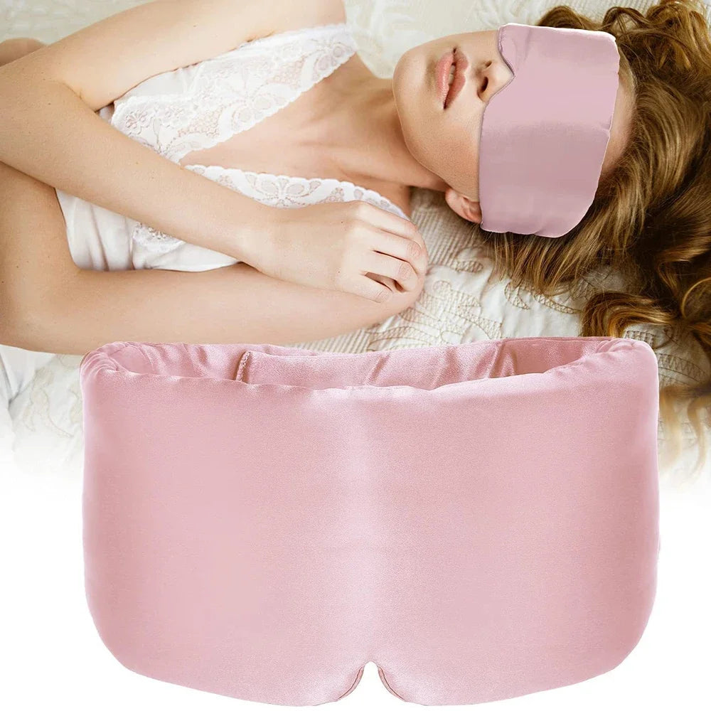 Mulberry Silk Sleeping Mask Eyepatch Blocking Light Eyemask Eyeshade Soft Padded Slaapmasker Travel Sleeping Aid for Sleep Patch