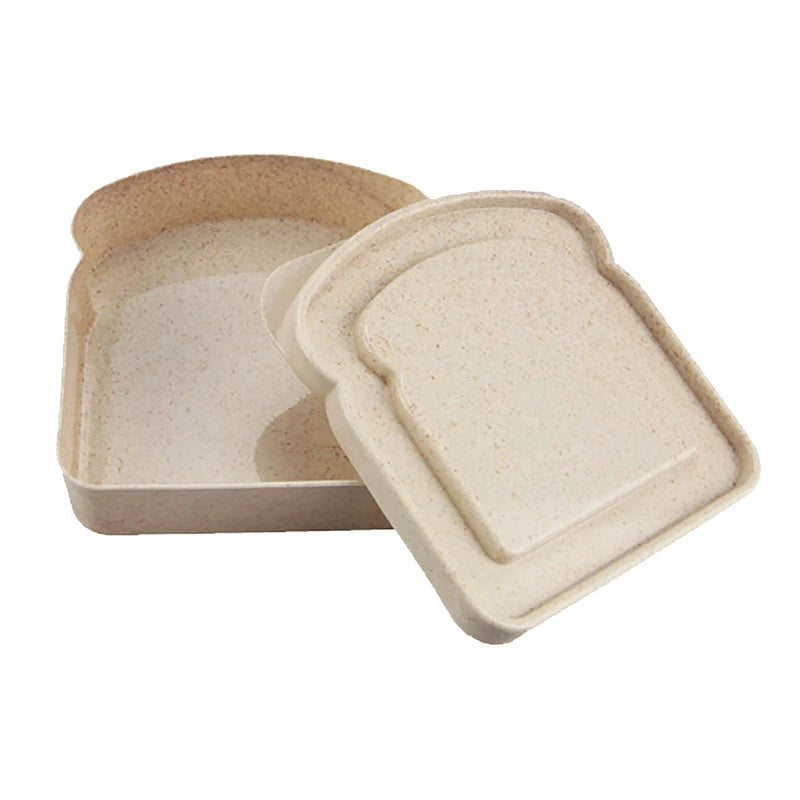 Sandwich Containers Lunch Box Toast Storage Box With Lid Portable Food Storage Case Reusable Microwave Lunch Box Sandwich Case