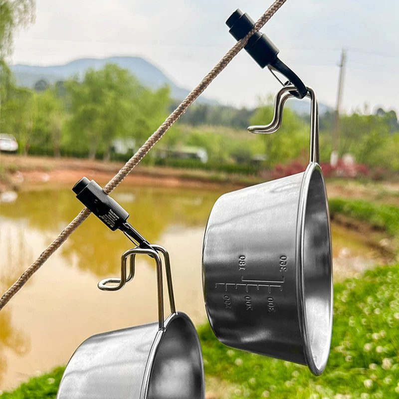 Camping Gear Durable Aluminum Alloy Tent Windproof Rope Hanger For Outdoor Camping Travel Kit Survival Buckles
