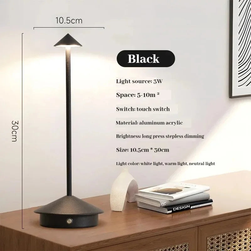 Creative Dining Touch Led Hotel Bar Coffee Pina pro Table Lamp Rechargeable Table Lamp Lampada Da Tavolo Decorative Desk Lamp