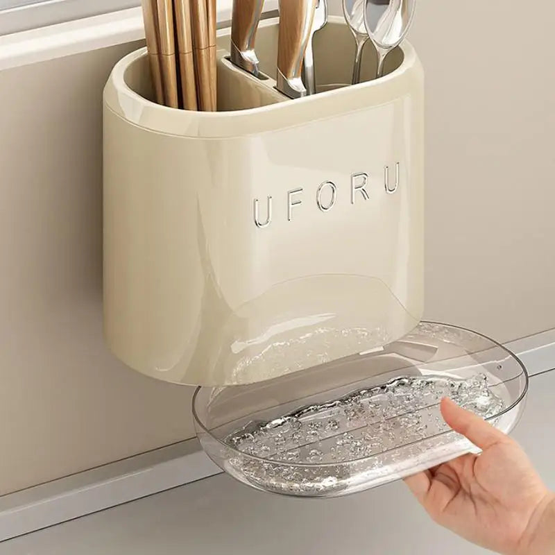 Kitchen Storage Box,Wall Space Utilization For Living Room. Wall-Mounted Chopstick Holder,Utensil Rack,Kitchenware Organizer,