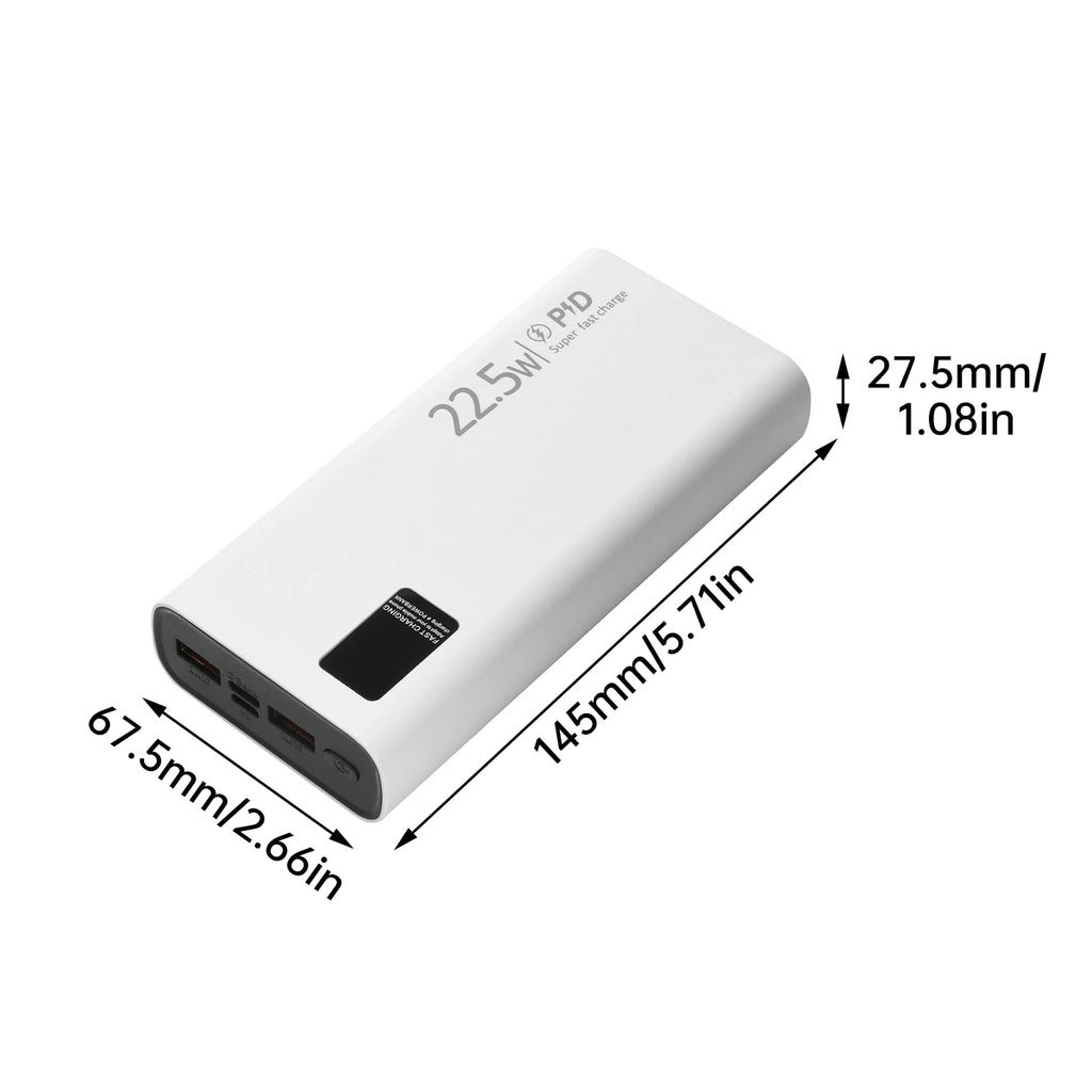 22.5W Fast Charging Power Bank DIY Kit 1260110 Battery Case Power Bank Type C Supports PD/QC/VOOC 20000mAh Power Bank Case