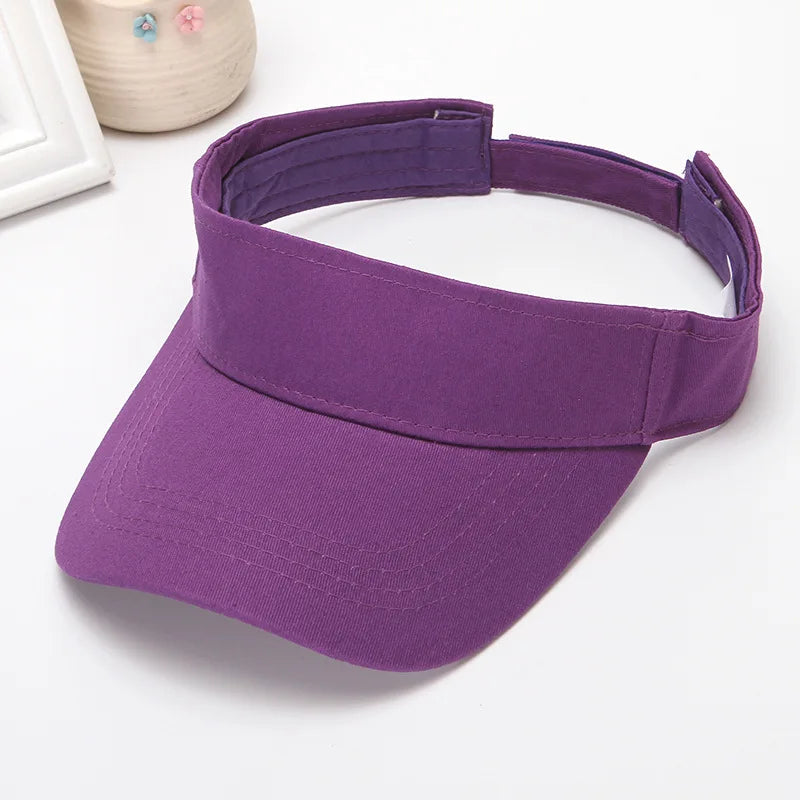 Tennis Visor Cap Solid Empty Top Cotton Men's Caps Visors for Women Baseball Hats Outdoor Sports Gorro Con Visera Dropshipping