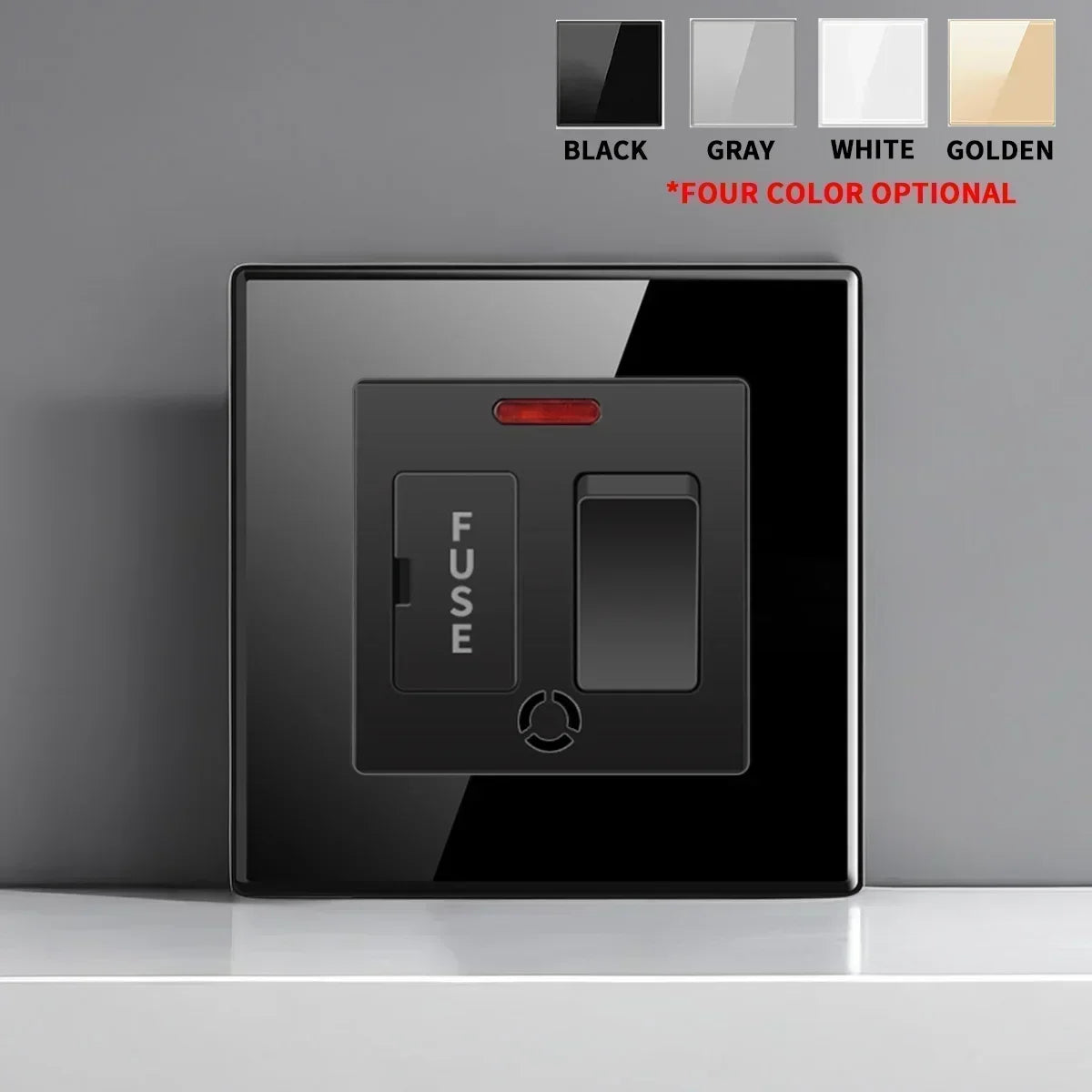 Black Tempered Glass Wall Switch Panel Led European 16a Socket Retro Toggle Light Switch Eu Uk Standard 1Gang-4gang 2usb Socket