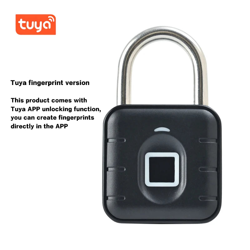 Electronic Lock Tuya Bluetooth Fingerprint Padlock Digital Luggage Lock APP Temporary Password Remotely IP67 Decompression Toys