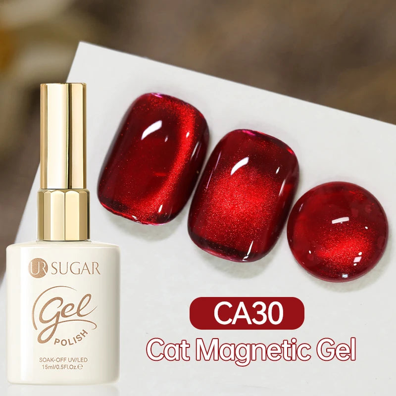 UR SUGAR 15ml Cat Magnetic Gel Jelly Glass Full Coverage Varnis Magnetic Gel Soak Off UV LED Gel Autumn Winter Xmas Manicure