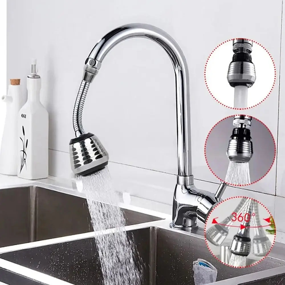 1Set Booster Nozzle Extender 360 Degree Faucet Water Saver Universal Rotating Bubbler Dual Mode Bathroom Kitchen Tools