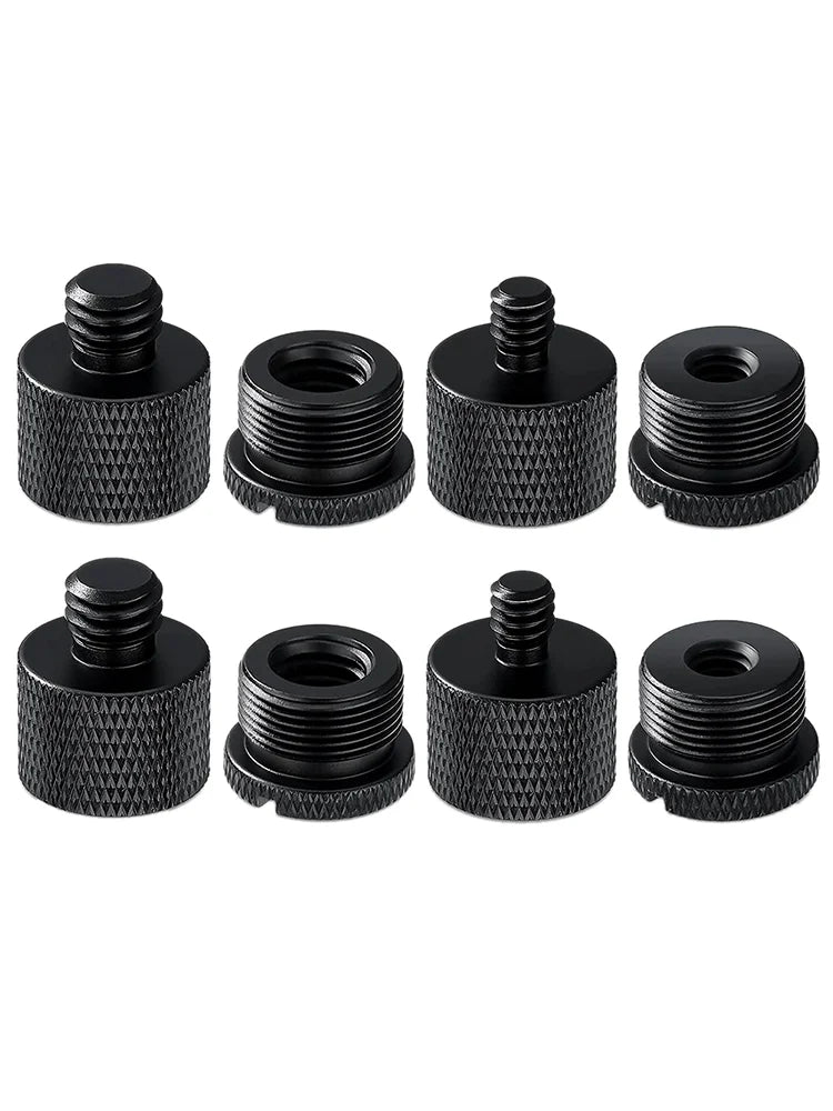 8Pcs Mic Stand Thread Adapter Set,5/8 Female To 3/8 Male and 3/8 Female To 5/8 Male Screw Adapter Thread