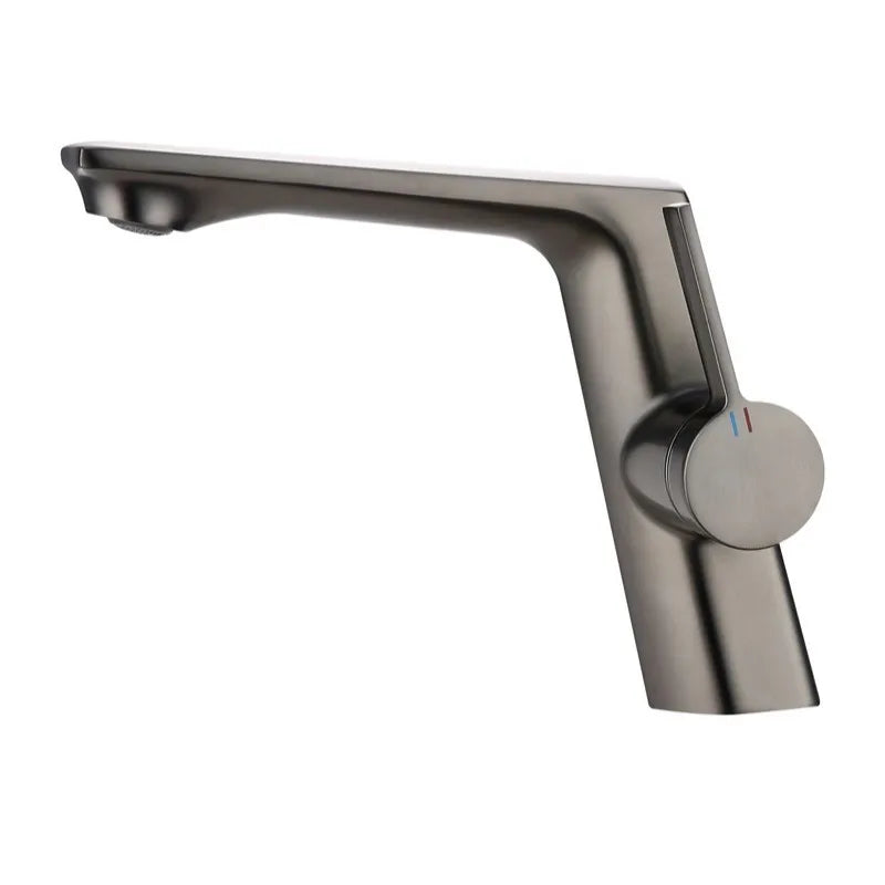 Modern Bathroom Sink Faucet Brass white or brushed gold gray Single Handle Deck Mounted Wash Basin Water Tap Hot And Cold Mixer