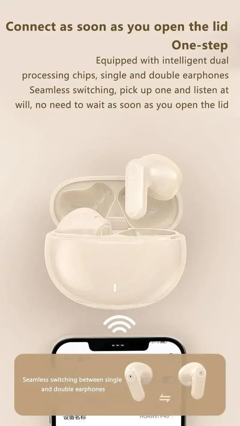 New TWS Mini Comfortable Noise-cancelling True Wireless Bluetooth Headphones With High Sound Quality Bluetooth 5.3 Earphones