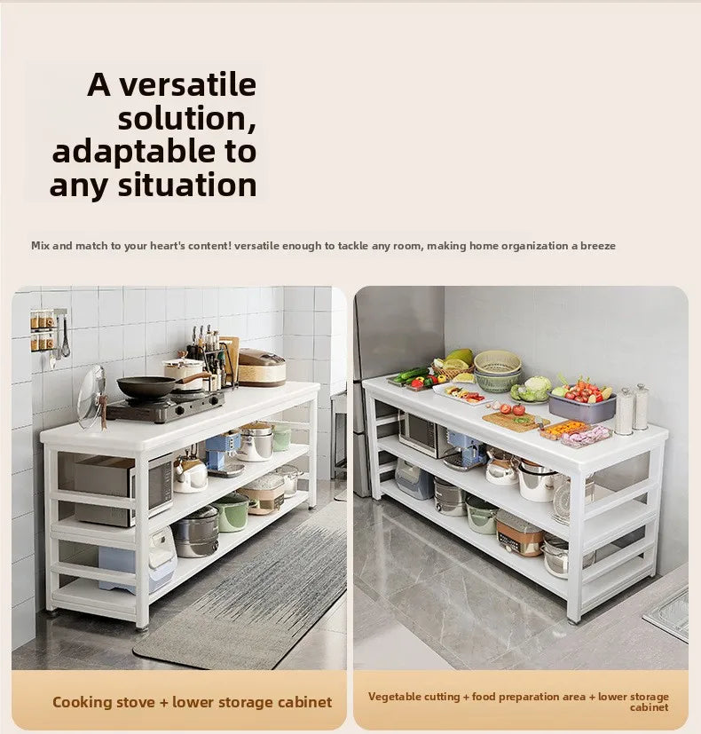 Kitchen Storage Shelf Metal Frame Organizer Stand for Microwave Oven Pantry Furniture for Home Dining Room Restaurant
