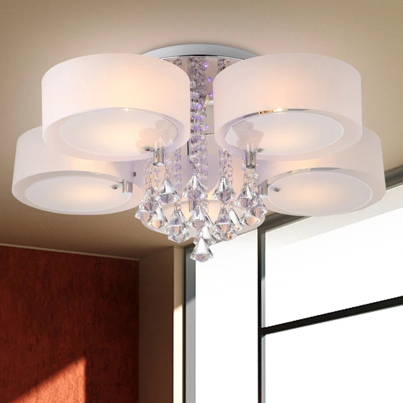Voltsify LED Crystal Ceiling Light Chandelier Lamp, 5/7 Head
