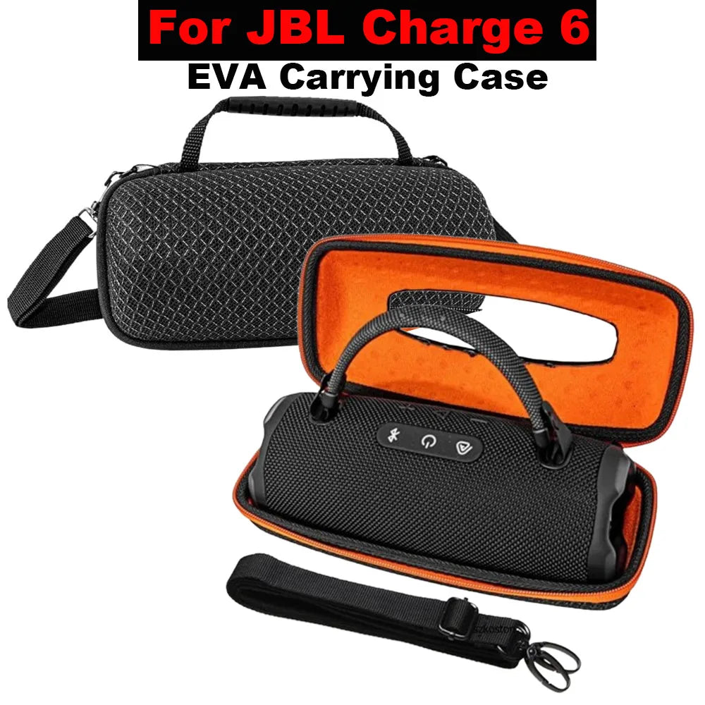 EVA Carrying Case for JBL Charge 6 Wireless Bluetooth Speaker Handheld Storage Bag Outdoors Portable Travel Box