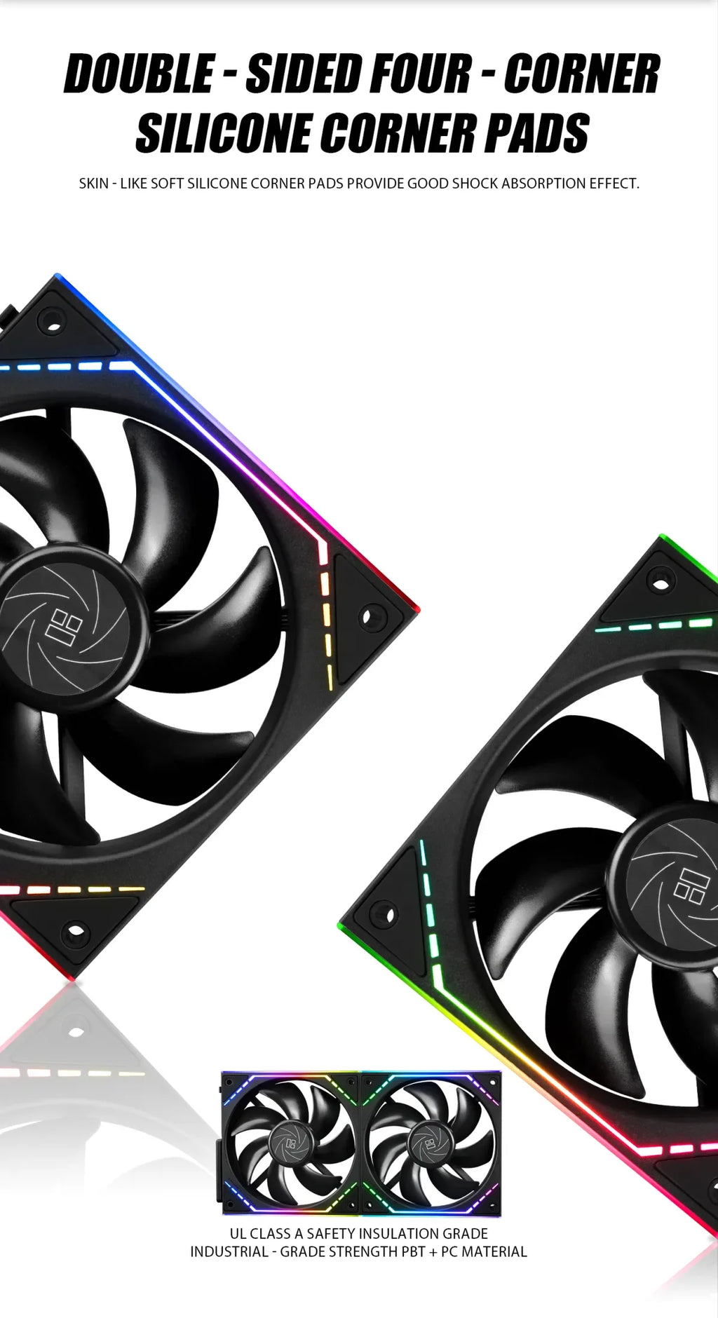 Thermalright TL-M12Q X2 120mm PC Case Cooling Fans, Daisy-Chain | 2000RPM | High Airflow | ARGB | Dual Infinity Mirrors Lighting