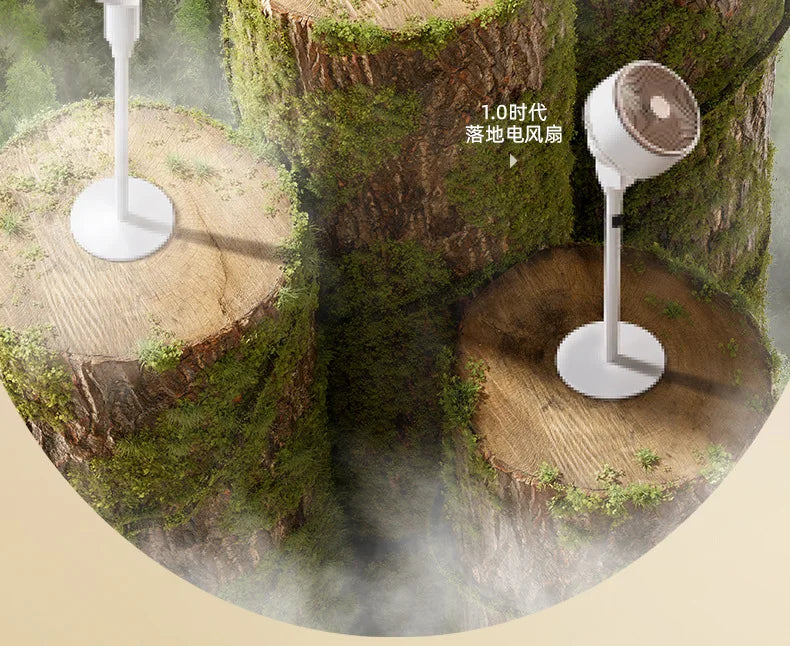 Air Circulation Fan Silent Electric Fans High Wind Floor Portable Fan Powerful Energy-saving Fan Cooling with Atmosphere Light
