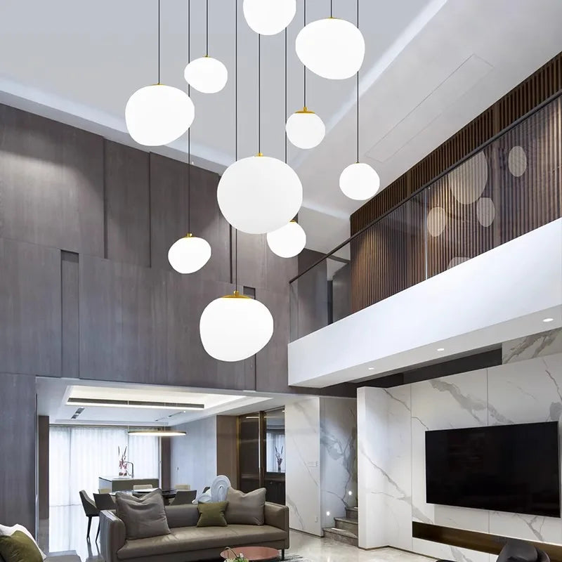 Modern Stair Chandelier Pendant Lights Indoor Lighting Ceiling Lamp Hanging Light LED Chandeliers for Living Room Indoor Lightin