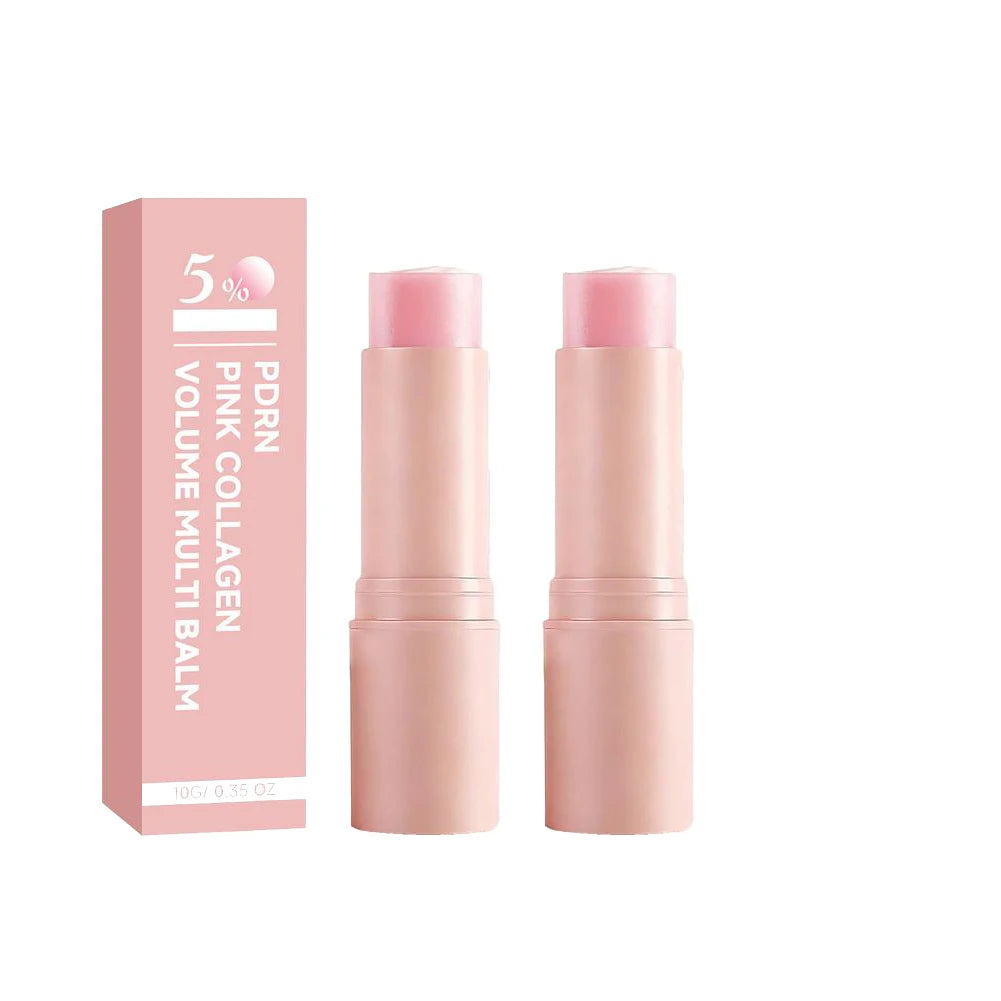 PDRN Pink Collagen Volume Multi Balm Stick Hydrating Wrinkle Cream NAD Stick for Face,Under Eyes, Lips Fine Lines, Firming Care