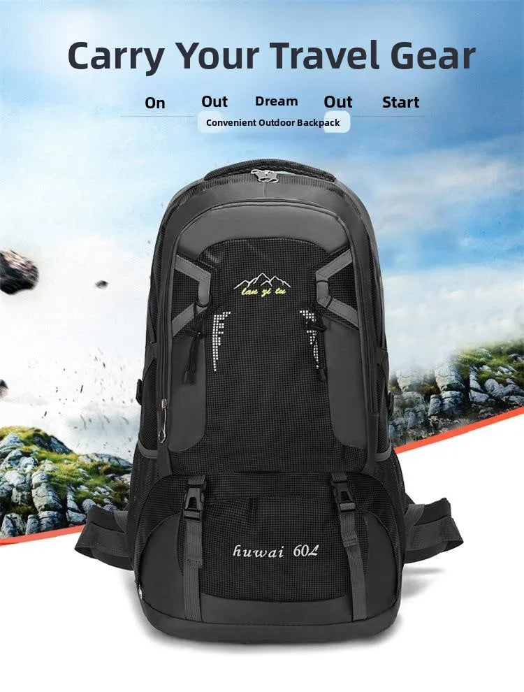 Outdoor Travel Backpack 60L Large Capacity Men's Women's Climbing Bag Luggage Multifunctional Bookbag Lightweight Waterproof