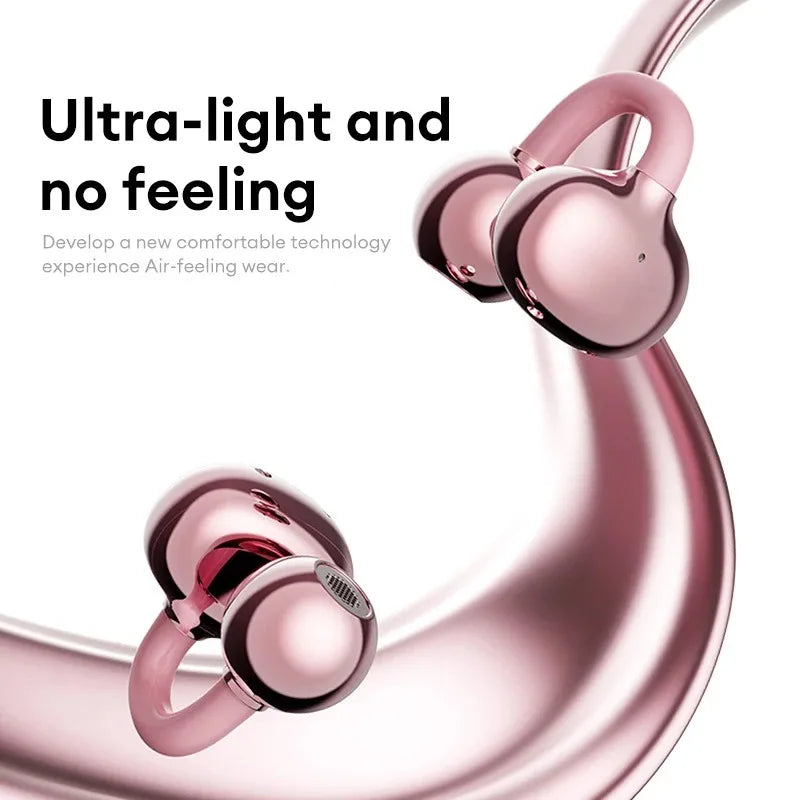 Lenovo LE302 Open Ear Clip On Earbuds Bluetooth 6.0 Wireless Headphones ENC Noise Reduction HIFI Stereo 25H Touch Control