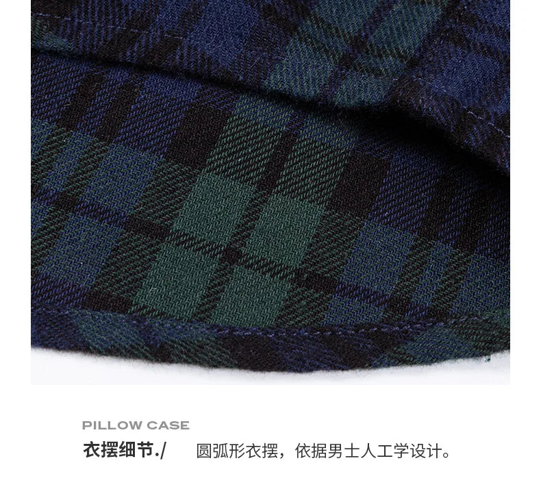 8XL Classic Plaid Men's Flannel Shirts Men Long Sleeve Casual Men's Flannel Shirts Men Long Sleeve Casual Big Size Single Pocket