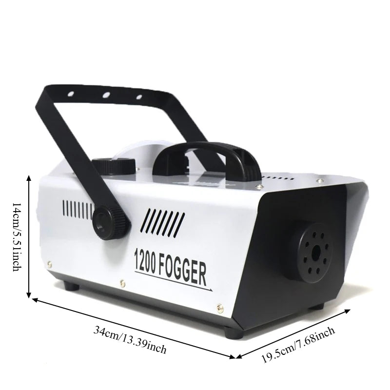 1200W Fog Smoke Machine Dual Remote Quick Heat Continuous Spray for Stage Wedding & Engagement Bithday Party Christmas Halloween