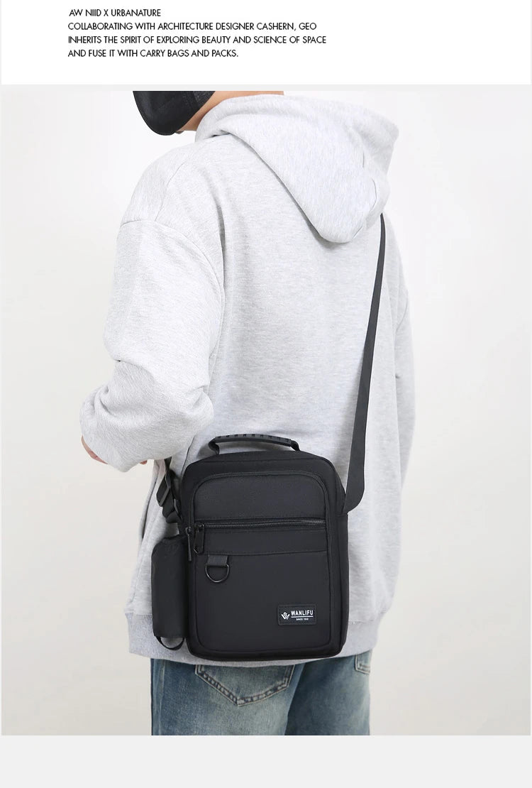 Fashion Casual Men's Bag Handbag High Quality Man Crossbody Bags Easy Travel Bag Stylish Men's Shoulder Bag With Bottle Pocket