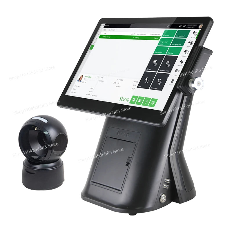 15-Inch Dual Touch Screen Display for Restaurant POS System, Dual Monitor Setup