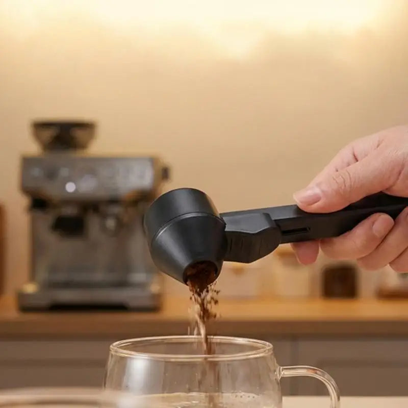 ✔Spill-Proof Protein Powder Sliding Spoon Reusable With Longer Handle Coffee Scoop Measuring Spoon Funnel Kitchen Gadgets