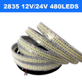 5m Double Row Led Strip light 2835 360Led 480Led 240Led 12V/24V High Bright Flexible Led Lamp IP67 Waterproof 3000K/4000K/6000K