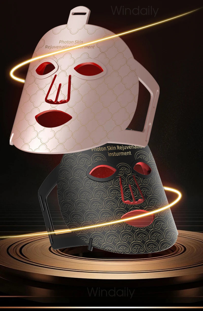 7 Colors Photon Skin Rejuvenation Red LED Light Therapy Face Mask Near Infrared 850nm Silicone Soft Facial Mask Skin Care Device