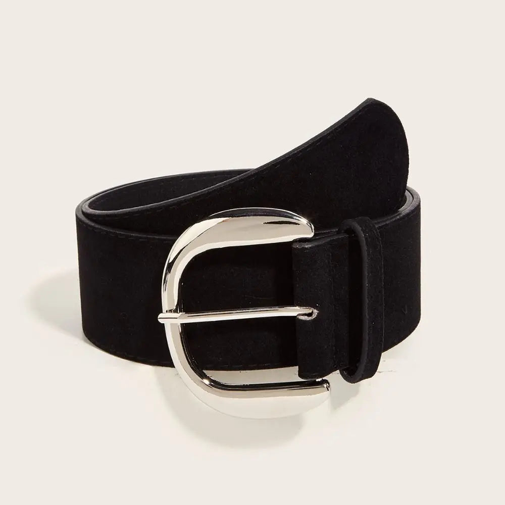 Maillard Styles Suede Leather Wide Belt Trendy Casual Pin Buckle Waistband Luxury Design Versatile Trouser Dress Belts Gifts