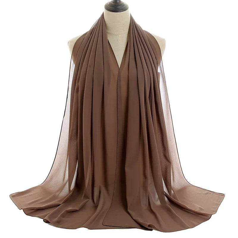 Ramadan Islamic Instant Bubble Chiffon Shawl Scarf Lady Head Wrap Women Hijabs Scarves Bufandas Muslim Veil Hijab Snood 180*70cm