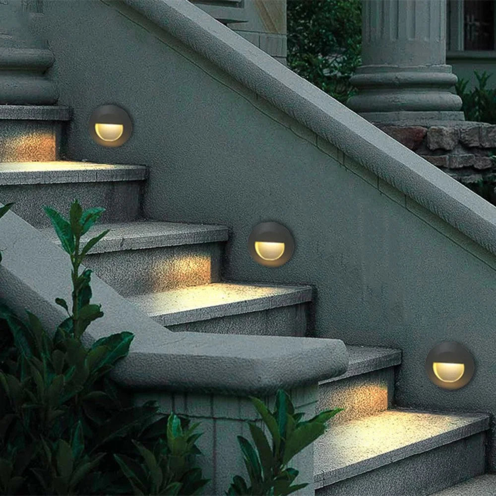 Outdoor Led Stair&Step Light 3W Waterproof Recessed Wall Corner Lamp For Home Landscape Pathway Stairway Garden Yard Footlight