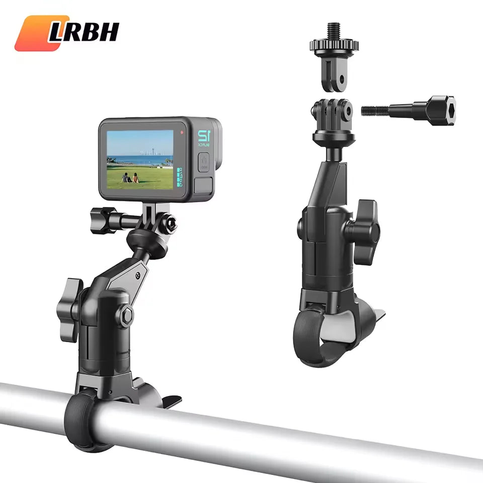 Motorcycle Bicycle Holder 360 Rotating Bike Handlebar Mount Bracket for Insta 360 X4 X5 Go Pro 12 11 DJI Action Camera Accessory