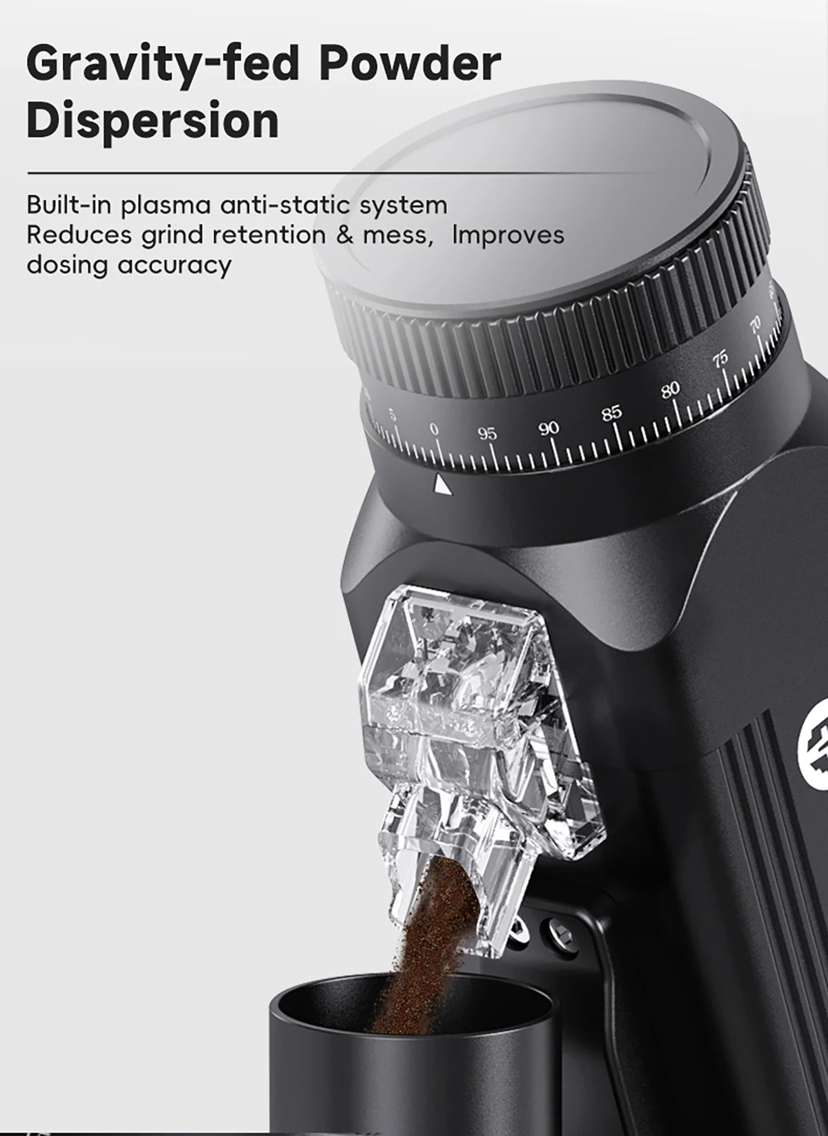 STARSEEKER E64 Electric Coffee Grinder Home 64mm Titanium Plated Flat Burr 1800RPM For Espresso Coffee Bean Stepless Adjustment