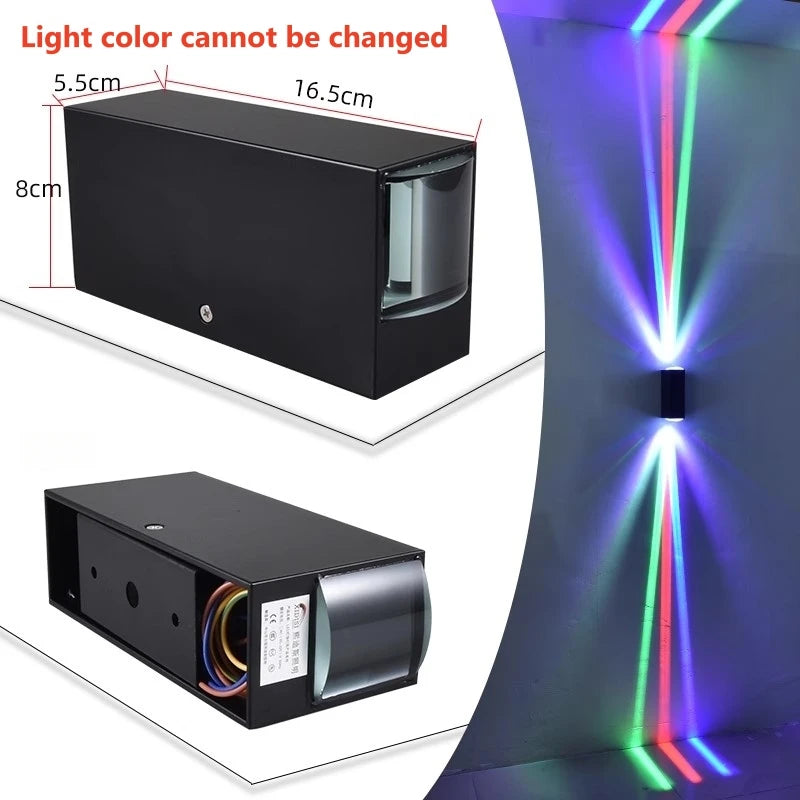 6W 10W 20W Outdoor LED Wall Lights Up and Down Narrow Beam COB Aluminium Wall Sconces Porch Light Garden Waterproof Spotlight