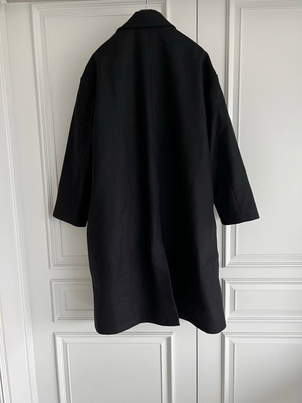 TOP-YAMAMOTO original design black wool coat
