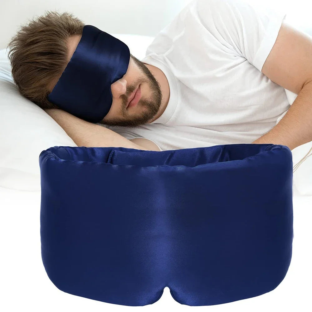 Mulberry Silk Sleeping Mask Eyepatch Blocking Light Eyemask Eyeshade Soft Padded Slaapmasker Travel Sleeping Aid for Sleep Patch