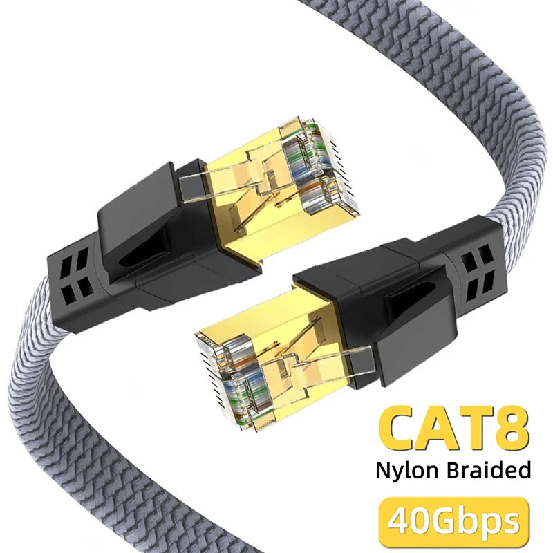 40Gbps High Speed Network Cord RJ45 Network Cable 2000MHz High Speed RJ45 Cable For Internet Router Server RJ45 Patch Cable Cord