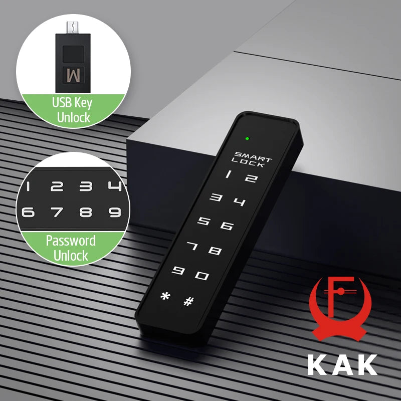 KAK Security Cabinet Password Locks Keyless Door Lock Drawer Combination Code Lock for Gym Locker Lock Electronic Furniture Lock