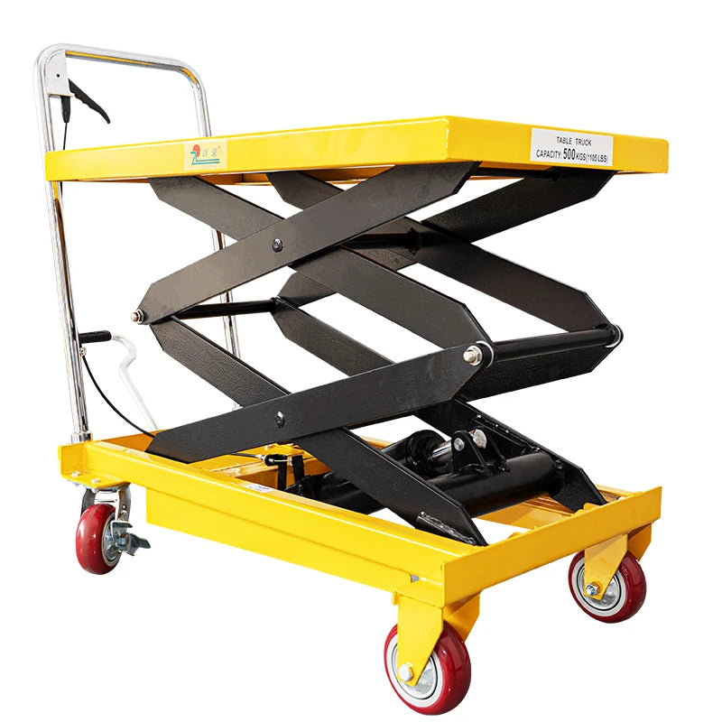 Easy Use Transport Cart Electric or Semi-electric Table Mobile Hydraulic Scissor Lift Platform