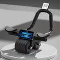 New Ab Roller Wheel with Knee Mat & Timer Automatic Rebound Abdominal Exercise Roller with Elbow Support