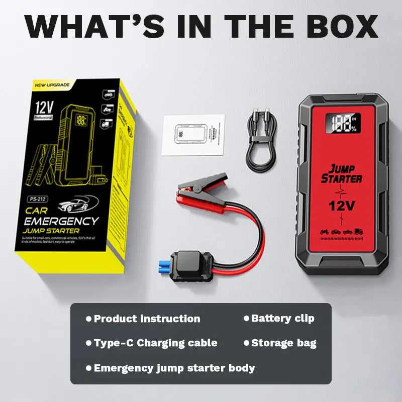 Jump Starter Power Bank 2000A /1000A Portable Car Battery Starter For 12V Car Emergency Booster Starter Starting Device