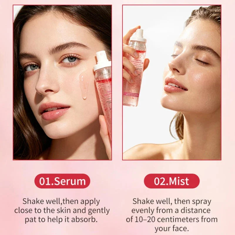 PDRN Hydrating Essence Mist Toner Brightening Revitalizing Women Facial Spray Moisturizer Plant Extract Daily Face Glow Care