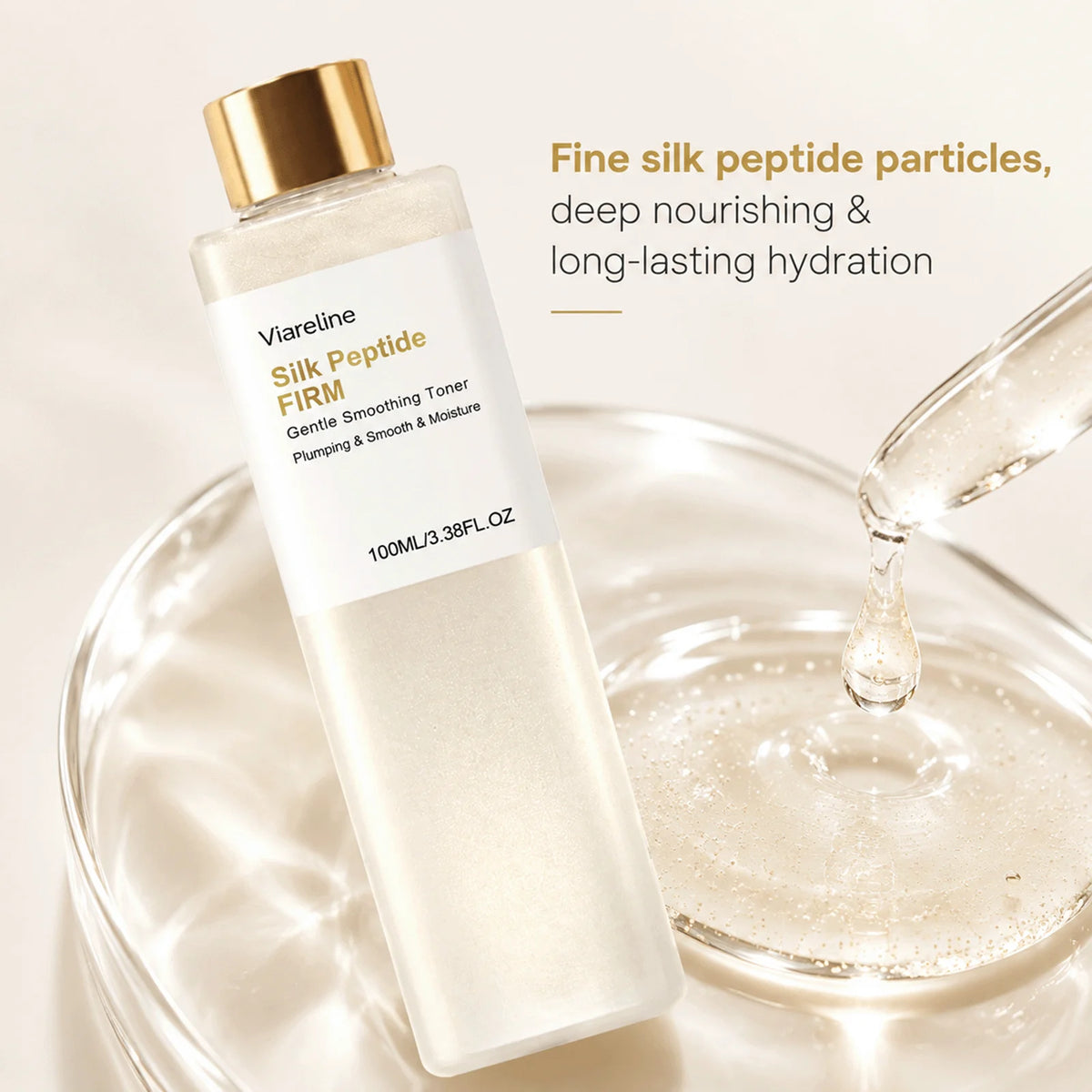 Silk Peptide EGF Toner Smoothing Plumping Face Skin Moisture Hydrating Lightweight Refreshing Skincare Toner for All Skin