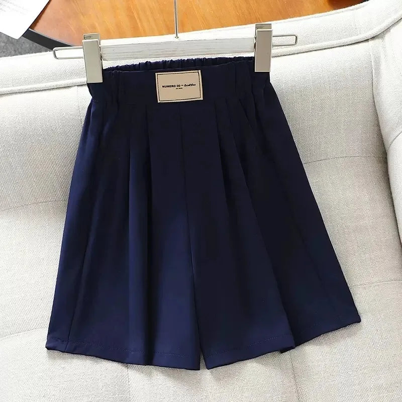 2026 New Summer Teenage Girls Clothing Sets Children Short Sleeve Top Shorts Two Piece Set Kids Casual Oufits School Clothing