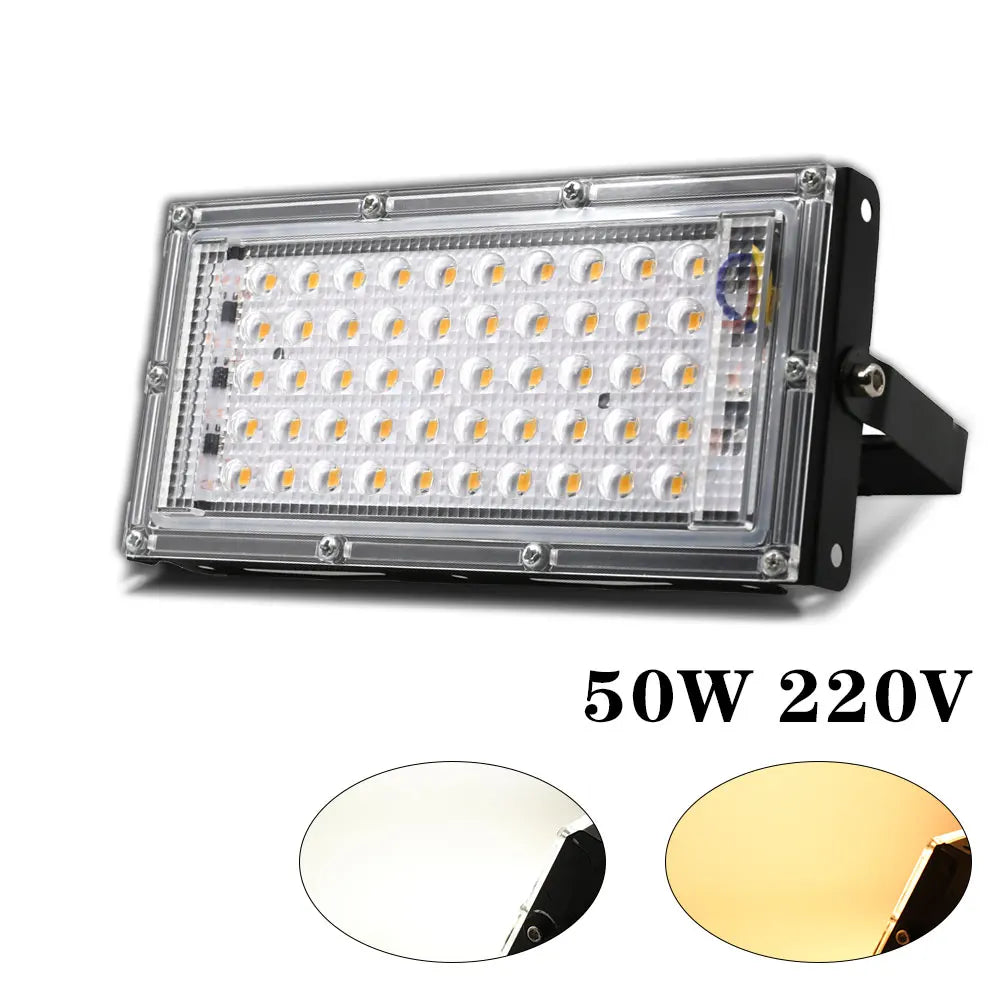 LED Flood Light AC 220V 240V 50W IP65 Waterproof Outdoor Garden Projector Lighting Reflector Spotlight LED Floodlight Wall Lamp