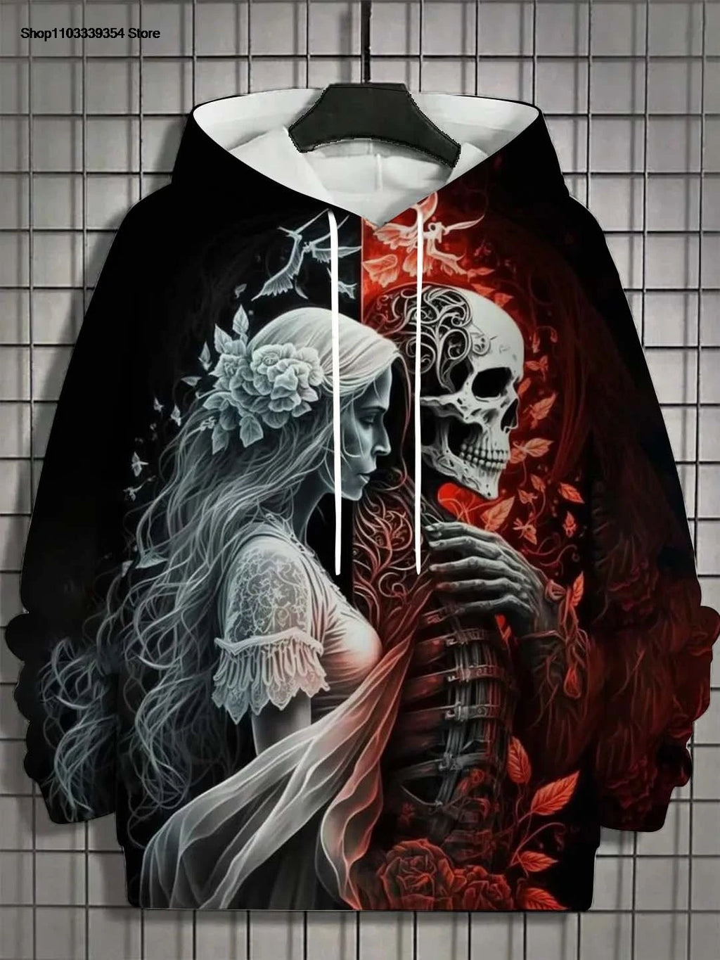 Women's Hoodie for Girls Autumn Fashion Men's Long Sleeve Tops Casual Women Clothes Horror Undead Woman Pattern 3D Unisex Tops
