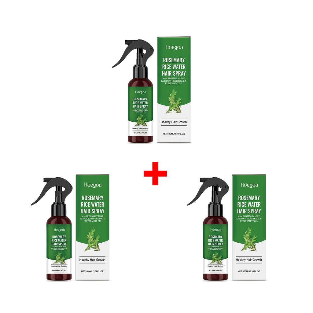Rosemary Rice Water Hair Spray for Dry Frizzy Hair Nourishing Scalp Repair Damaged Hair Strengthen Weak Roots Reduce Breakage